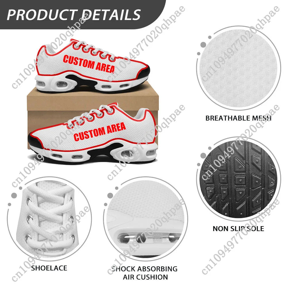 Boom Beach Air Cushion Sneakers Mens Womens Teenager Lightweight Sports Shoes High Quality Custom Couples Leisure Mesh Sneaker