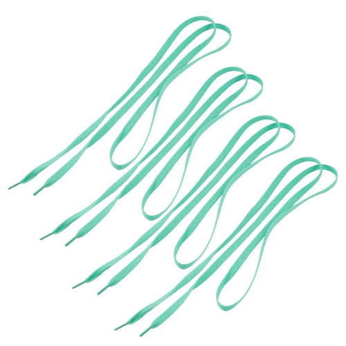 ABQR 2 Pairs Unisex Teal Green Textured Sports Sneaker Shoelaces Shoe Strings