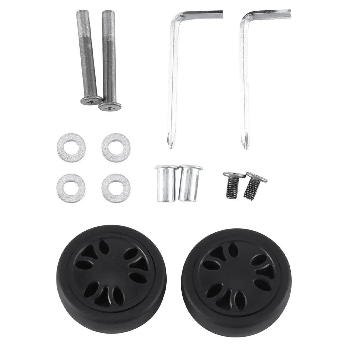 ABQR 50X15mm Luggage Wheels Replacement Wear PU Caster Suitcase Replacement Wheels Luggage Wheel Universal 6mm 8mm