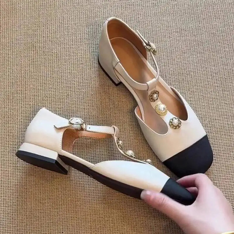 Women Square Toe Heeled Sandals Summer Shoes Fashion  New Designer Woman Trend Buckle Party Shoes Pumps Zapatillas De Mujer