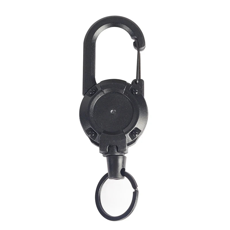 1-20PCS Outdoor Retractable Key Chain Mountaineering Buckle Key Chain Anti-loss Anti-theft High Rebound Metal Easy To Pull
