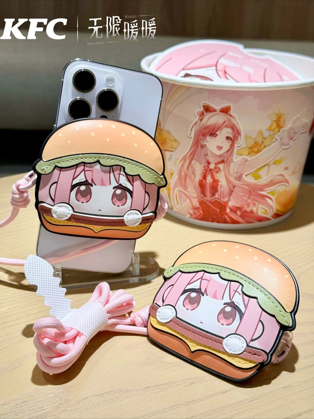 Official Infinity Nikki‌ X KFC Collab Cosplay Momo‌‌ Nikki Card Sleeve Transparent Card Ack Clip Photo Card Cup Cover in Stock