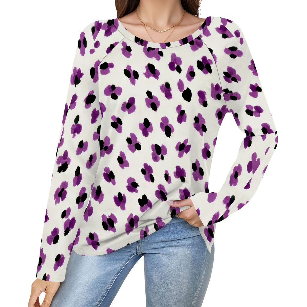 Women's Puff Long Sleeve Tunic Tops Pleated Crew Neck Blouses Dressy Casual Loose Fit Winter and Spring Shirts