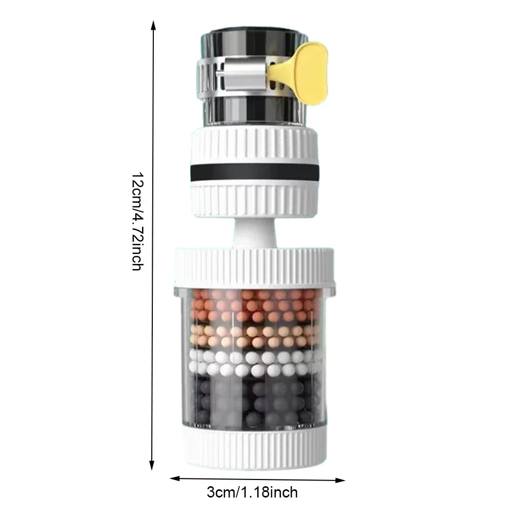 Universal Shower Faucet 6 Layers Faucet Water Filter Tap Purifier Splash-proof Water Saving Bubbler for Bathroom Home Kitchen