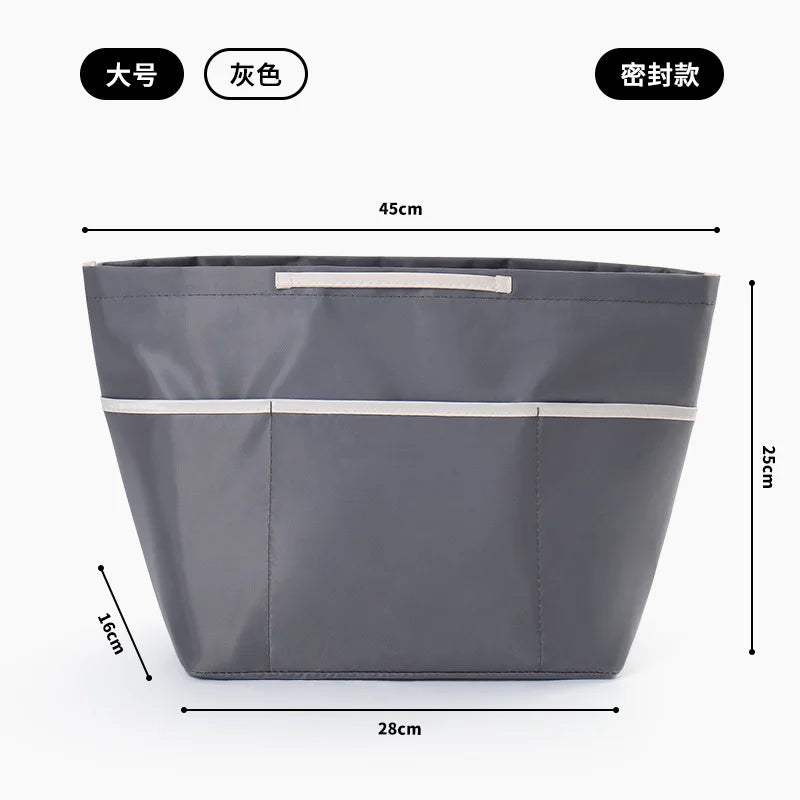 New Nylon Mesh Inner Bag  Lager Capacity Anti-Collapse Tote Liner Bag  Multi-Pocket Expand Space Insert Bag Compartments