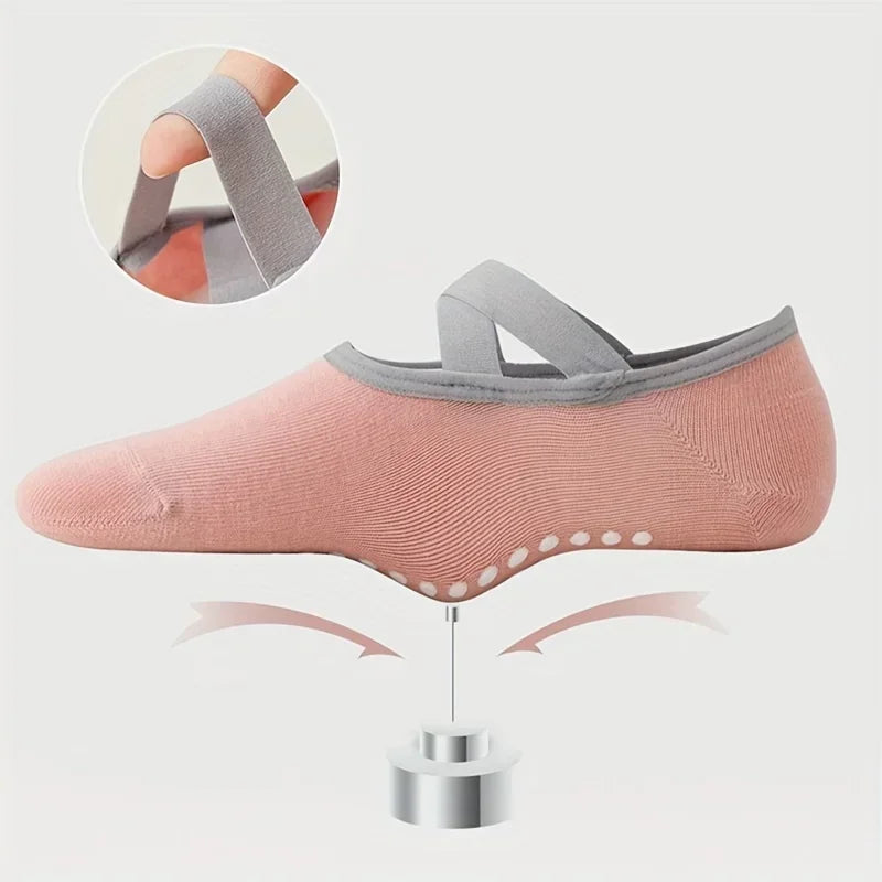 1Pair Yoga Socks Cross Fitness Sports Dance Socks Non-slip Dispensing