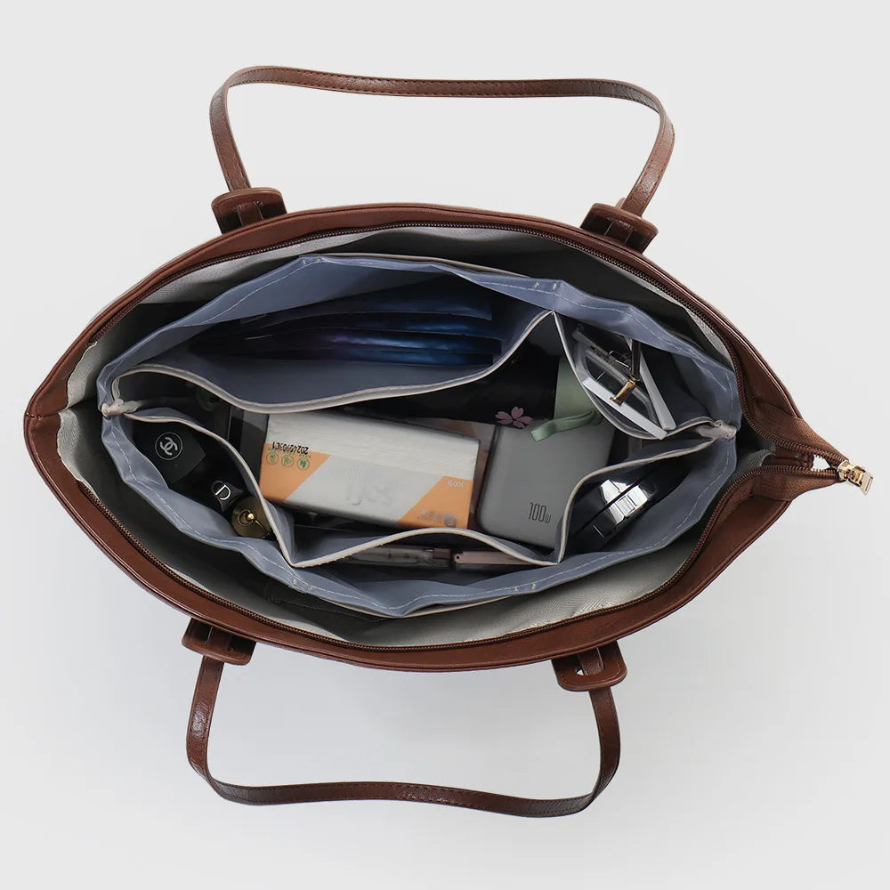 New Nylon Mesh Inner Bag  Lager Capacity Anti-Collapse Tote Liner Bag  Multi-Pocket Expand Space Insert Bag Compartments