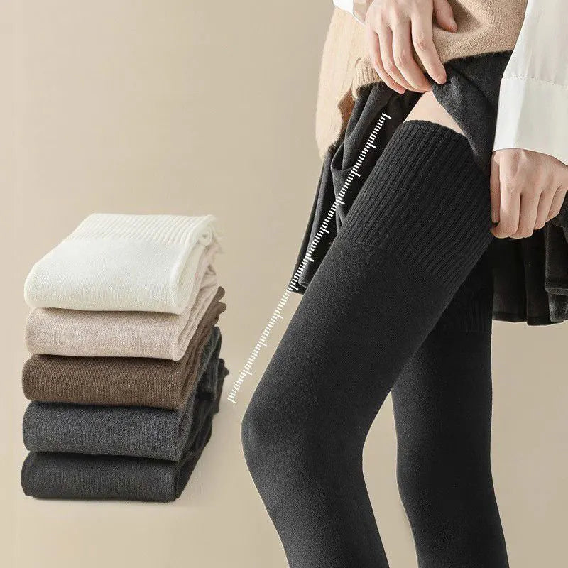 New Winter Extended Leg Socks Thigh High Socks For Women 100cm JK Lolita Stockings Over The Knee Stocks Slim Velvet Thigh Socks