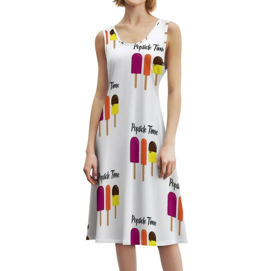 Summer Popsicle Summer Is Popsicle Time Women's Streetwear Party Dress Trendy Print Club Clothing For Female Summer Is Popsicle