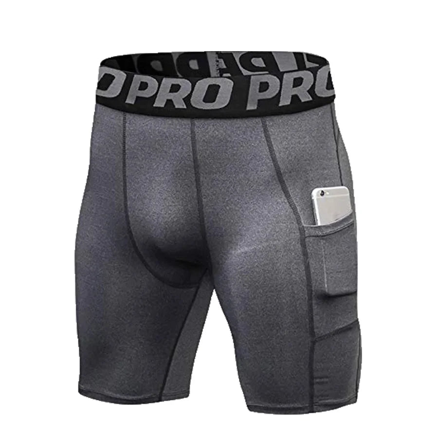 Mens Compression Shorts with Pockets Quick Dry for Athletic Running Shorts Spandex Shorts for Men