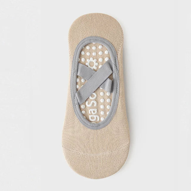Breathable Towel Bottom Yoga Socks Women Silicone Non-Slip Bandage Pilates Sock Ladies Ballet Dance Fitness Workout Cotton Socks