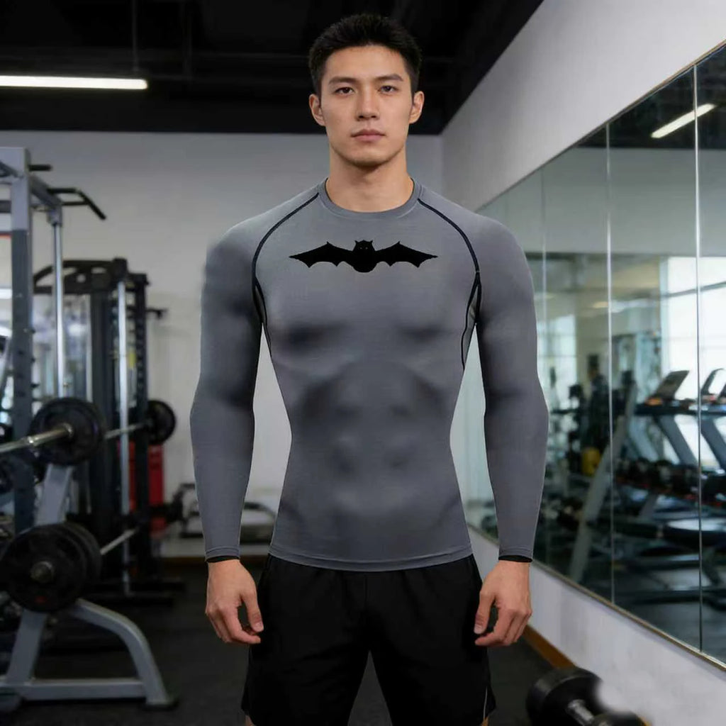 Casual Men's Sports Quick Drying Fitness, Long Sleeved Compression Vest For Running, Weightlifting Sports T-Shirt For Men's Fitn