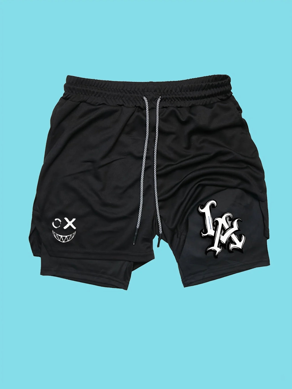 Men's Quick-Dry Athletic Shorts Moisture Breathable Mesh Running Training Shorts Elastic Drawstring Waistband