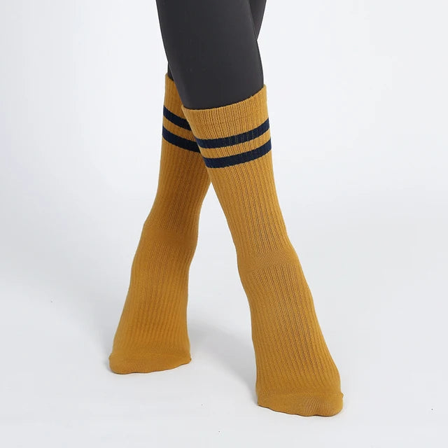 Mid-tube Ladies Fitness Pilates Socks Non-slip Breathable Anti Skid Floor Yoga Socks Women Dance Ballet Sports Cotton Socks