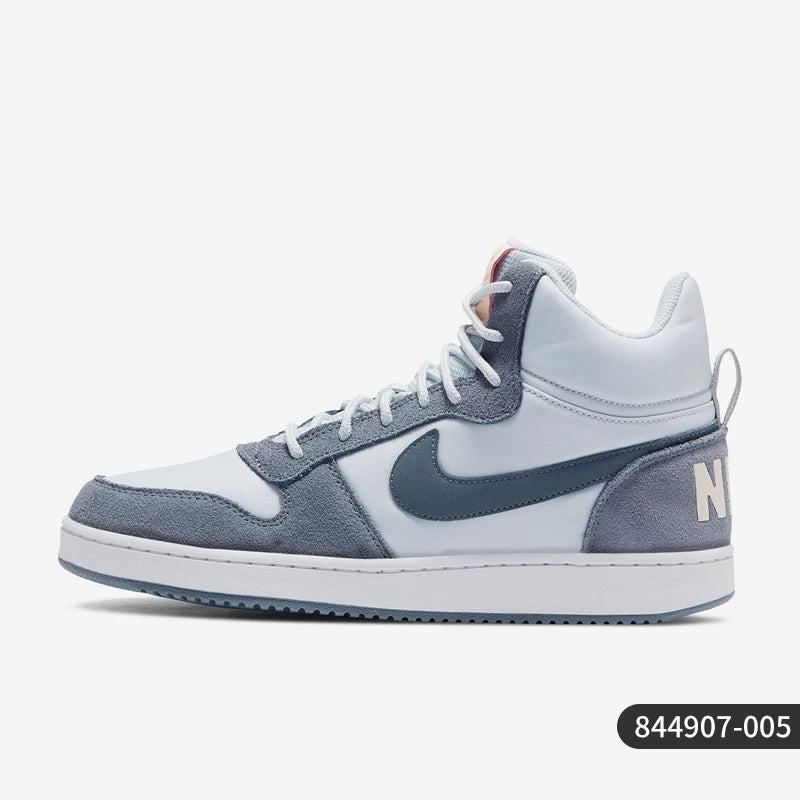 Nike official authentic COURT BOROUGH women's casual wear-resistant mid top board shoes 844907-005