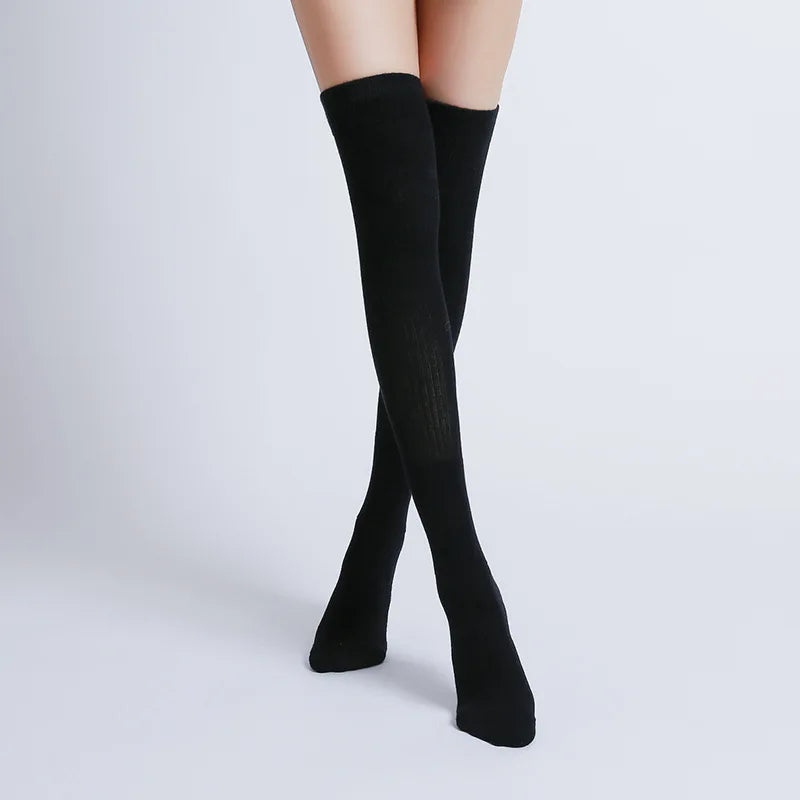 Women Non-slip Yoga Socks Long Tube Breathable Pilates Sports Sock Ladies Cotton Fitness Dance Ballet Indoor Floor Socks