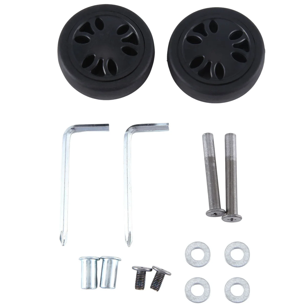 ABQR 50X15mm Luggage Wheels Replacement Wear PU Caster Suitcase Replacement Wheels Luggage Wheel Universal 6mm 8mm