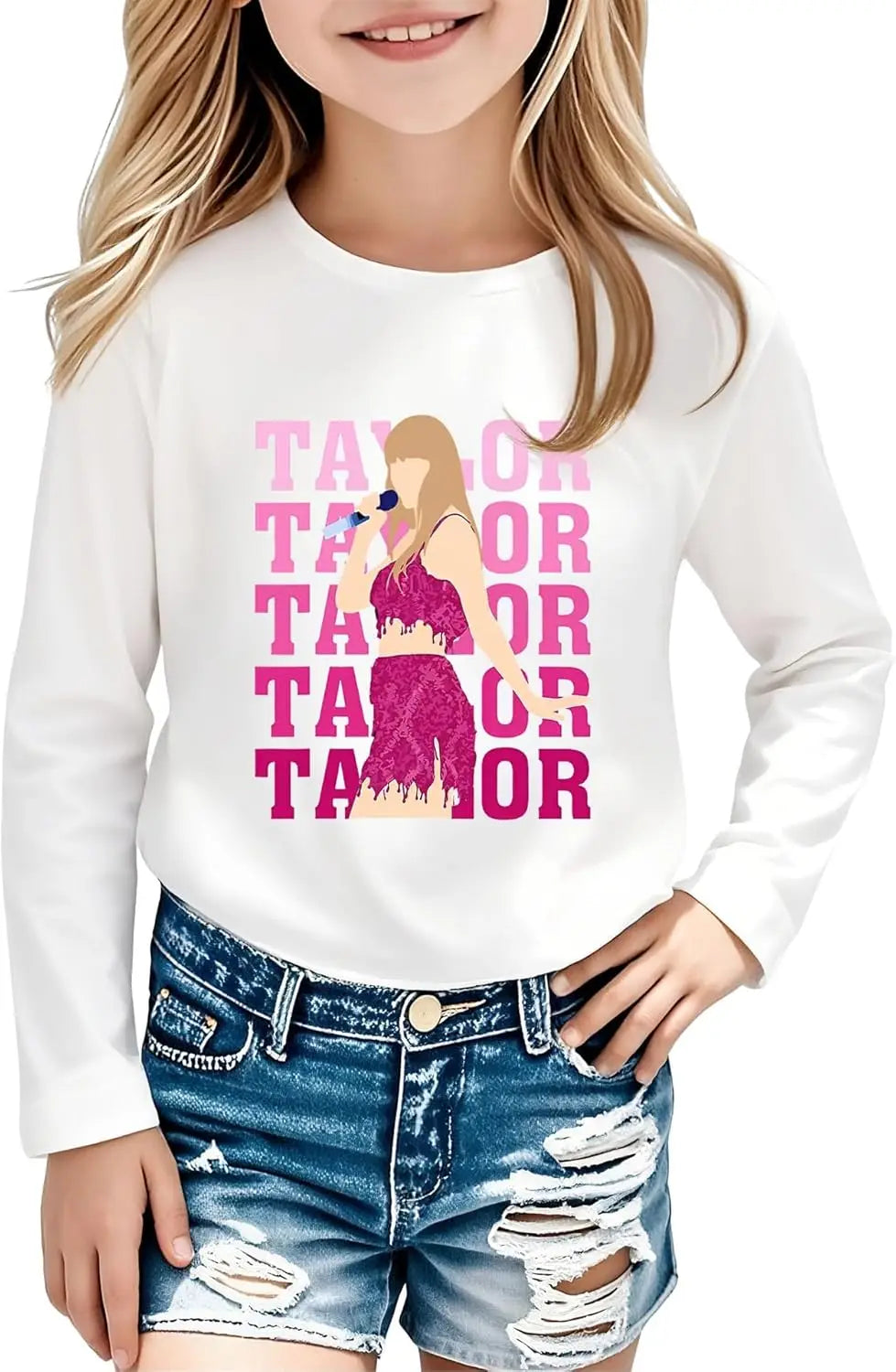 Girl Country Music T-Shirt - Kids Singer Letters Graphic Birthday Shirts Gifts Fan Song Tour Concert Outfit Top