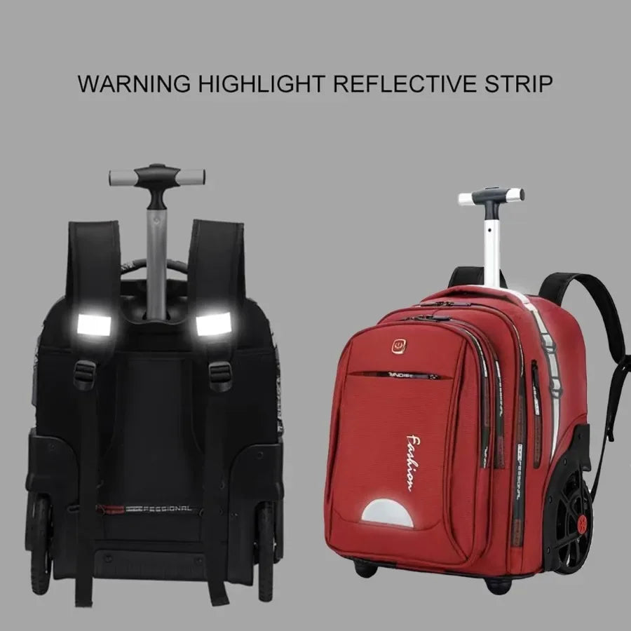 Rolling Backpack for Women 22 Inch Backpack with Wheels for Business College Student and Travel Commuter Large Backpack on Whee