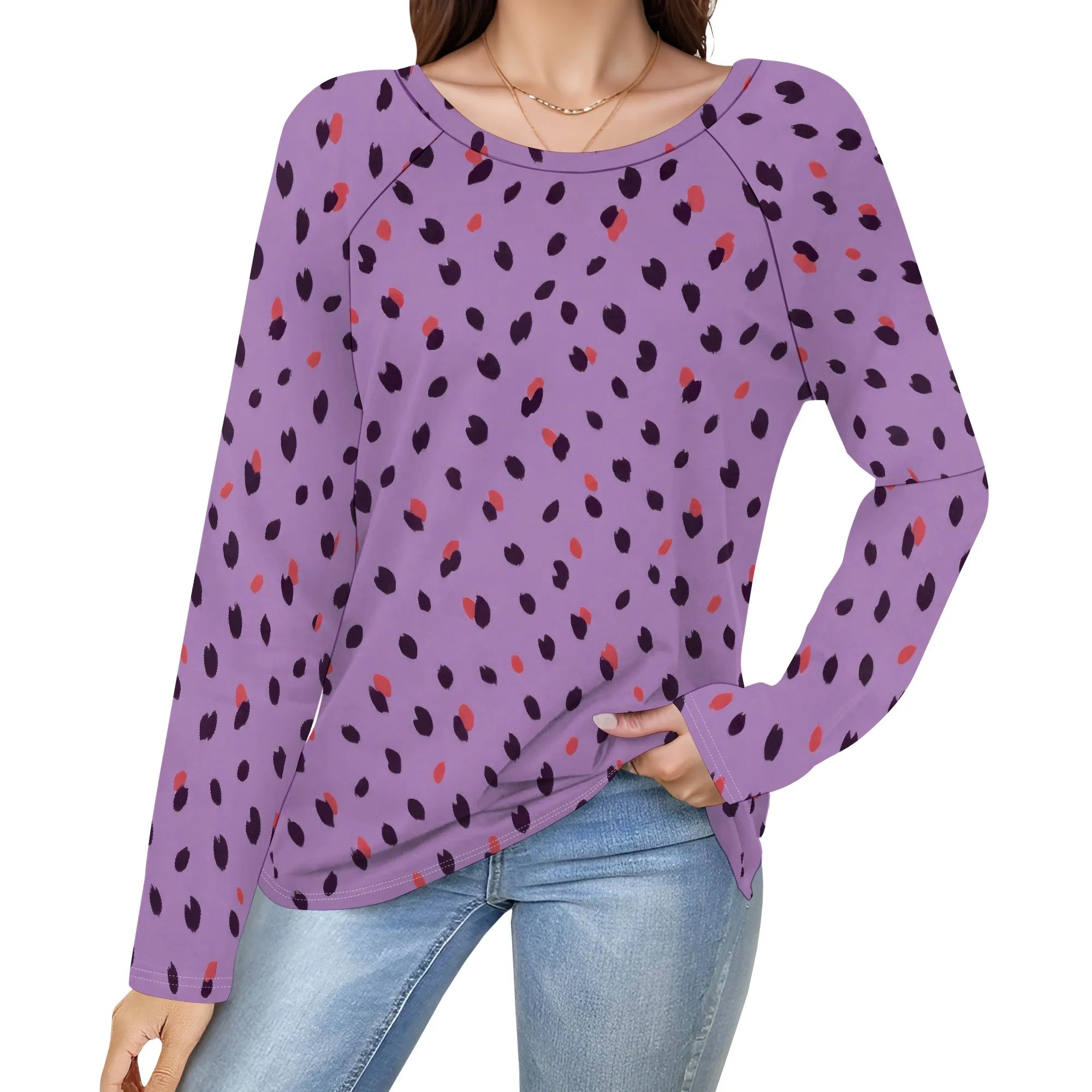 Women's Puff Long Sleeve Tunic Tops Pleated Crew Neck Blouses Dressy Casual Loose Fit Winter and Spring Shirts