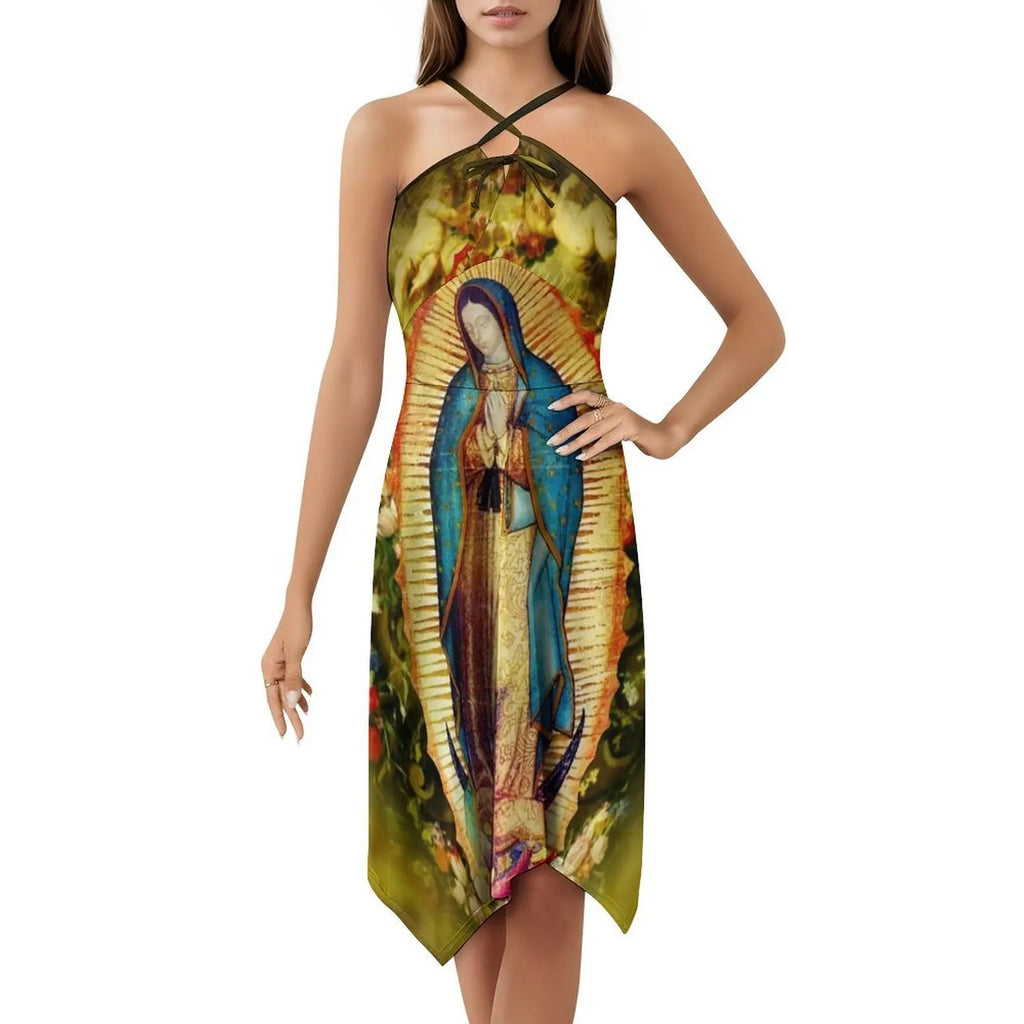 Our Lady Of Guadalupe Mexican Virgin Mary Mexico Aztec Women's Streetwear Party Dress Trendy Print Club Clothing For Female