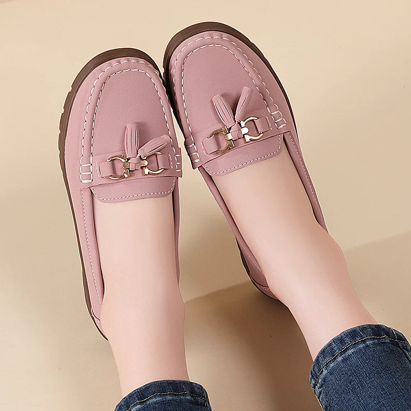 2025 Women Loafers Soft Sole Comfortable Leggings Mom's Shoes Casual Shoes Lightweight Non-Slip Soft Flat Shoes Size 35-41