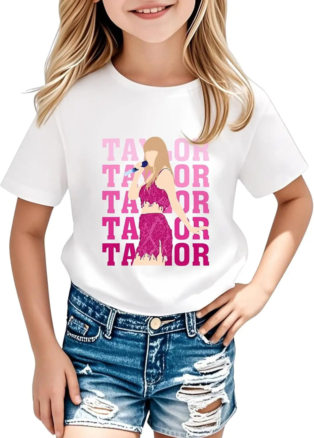 Girl Country Music T-Shirt - Kids Singer Letters Graphic Birthday Shirts Gifts Fan Song Tour Concert Outfit Top