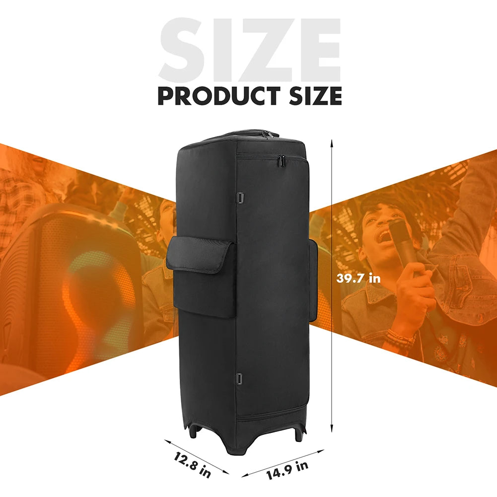 Waterproof Speaker Storage Bag For JBL PartyBox 1000/710/520/320/310/120/110 Double-Sided Speaker Dust Case with Mic Pocket