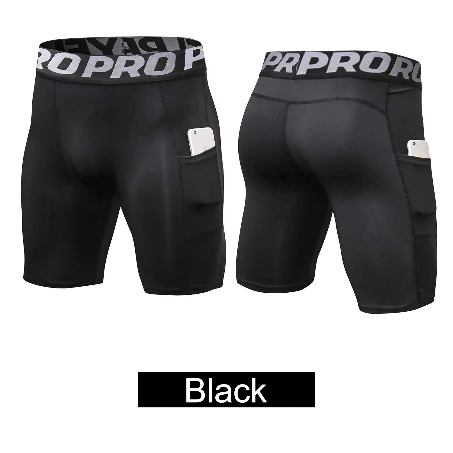 Mens Compression Shorts with Pockets Quick Dry for Athletic Running Shorts Spandex Shorts for Men