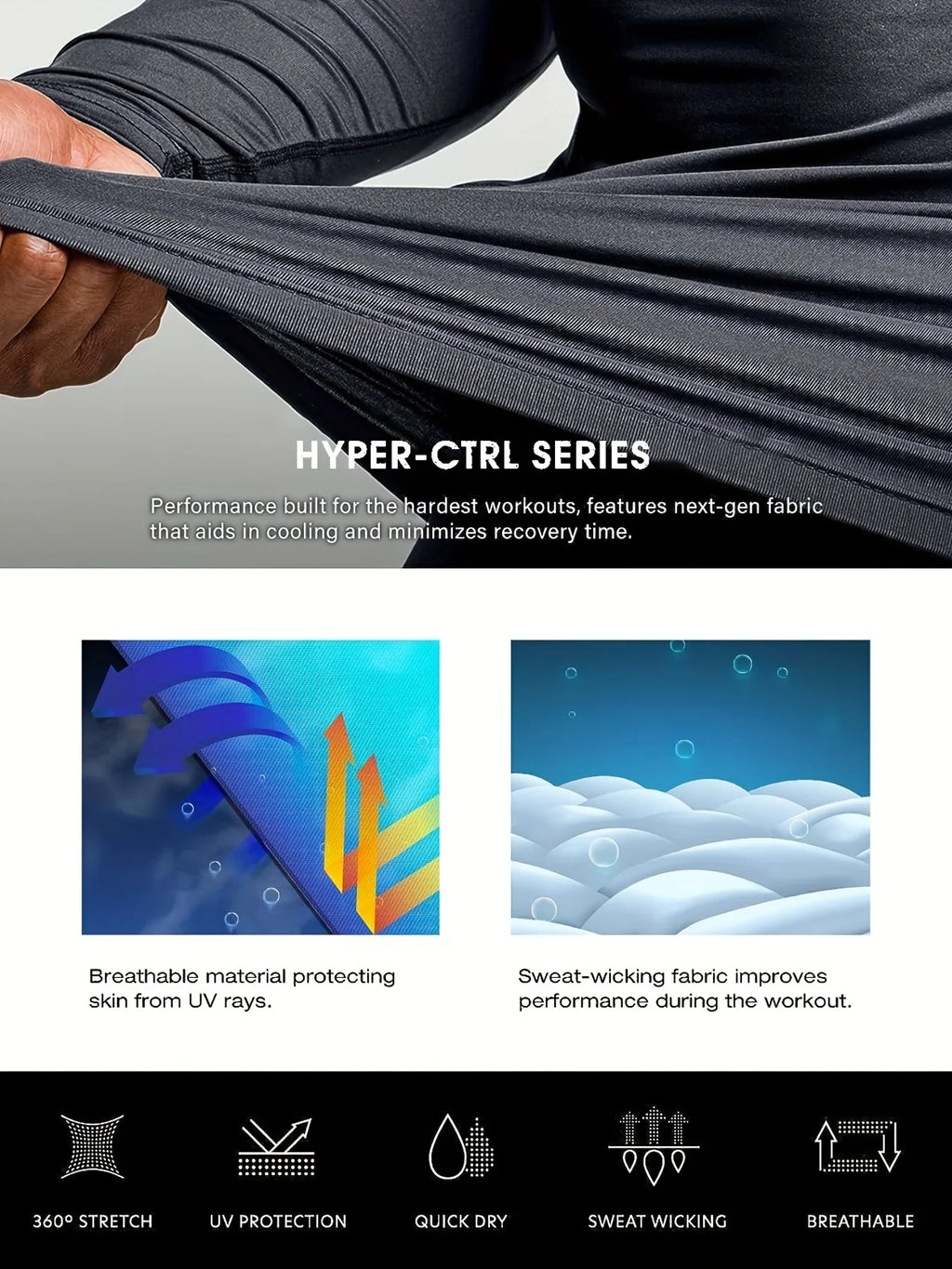 1-Piece Men’s Black Raglan Mock Neck Compression Sports Top, Lightweight Breathable Stretch Long Sleeve Activewear Training, men