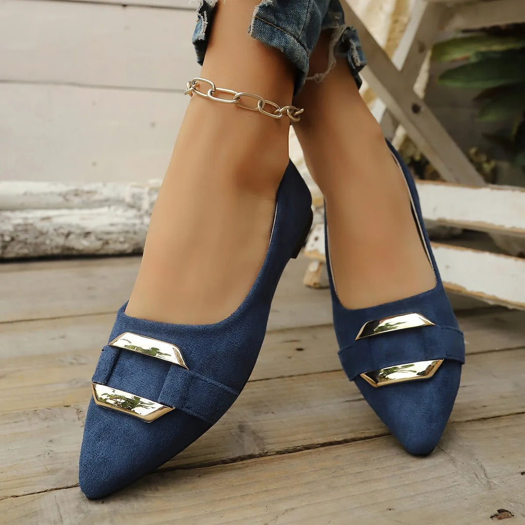 Spring and Autumn Elegant Pointed Sexy Low Heel Casual Shoes Fashionable Best Selling New Comfortable Women's Single Shoes