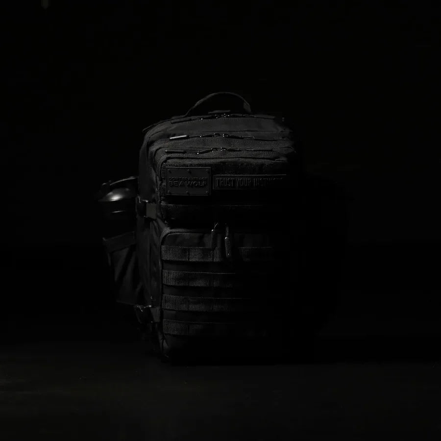 WOLFpak 35L Athletic Gym Backpack - Durable 1000D Waterproof Oxford Material with MOLLE Webbing Laptop Pocket and Dual Cup Hold