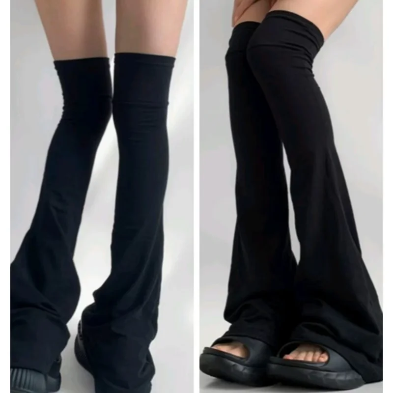 Y2K Leg Stockings Elasticity Slimming Knee Socks Japanese Style Spicy Femboy Over The Knee Horn Shaped Cuffs Sexy Accessories