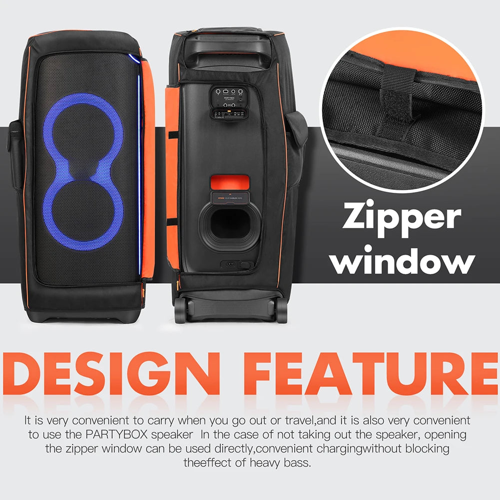 NEW Portable Speaker Dust Cover For JBL Partybox Organizer Bag Waterproof Speaker Case with Side Pocket Protective Storage Bag