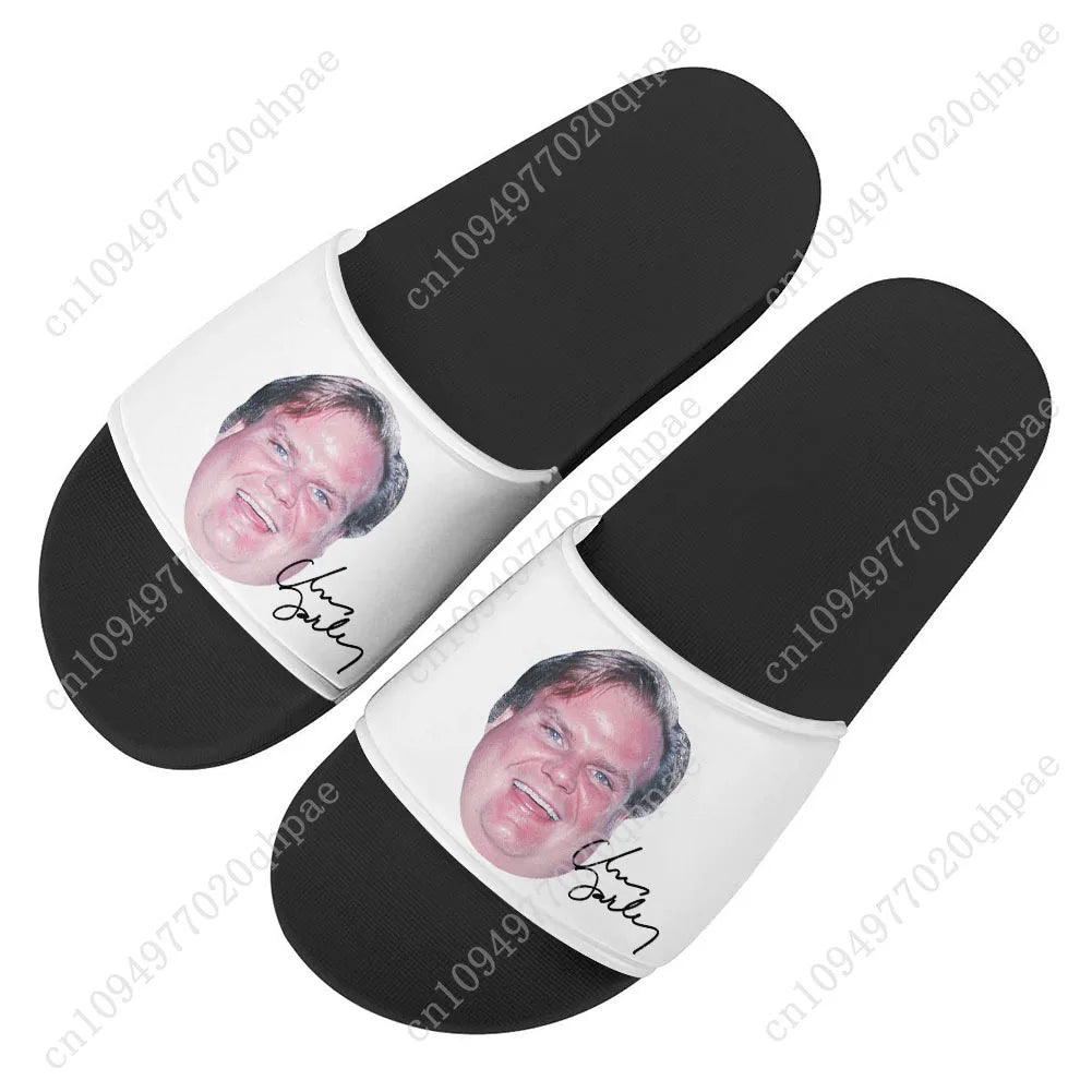 Chris Farley Sandals Home Slippers Water Shoes Men Women Teenagers Sandal Bathroom Beach Pool Custom Made Summer Slipper