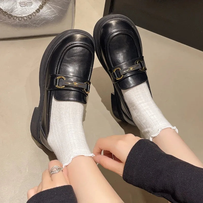 2025 Casual and Comfortable Shoes for Women Office Leather Casual Vacation Shoe Non Slip Lastest Woman Shoes Женская Обувь