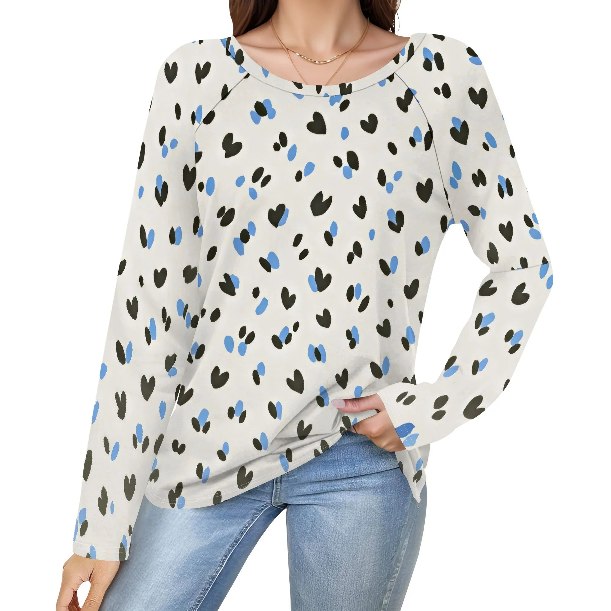 Women's Puff Long Sleeve Tunic Tops Pleated Crew Neck Blouses Dressy Casual Loose Fit Winter and Spring Shirts