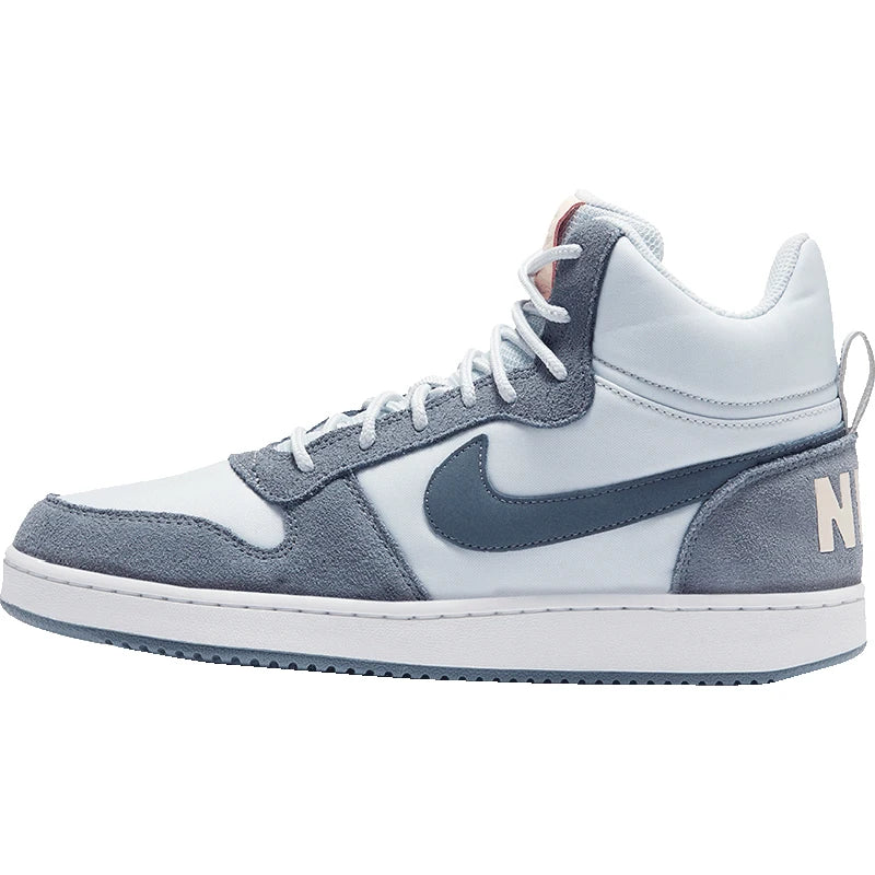Nike official authentic COURT BOROUGH women's casual wear-resistant mid top board shoes 844907-005