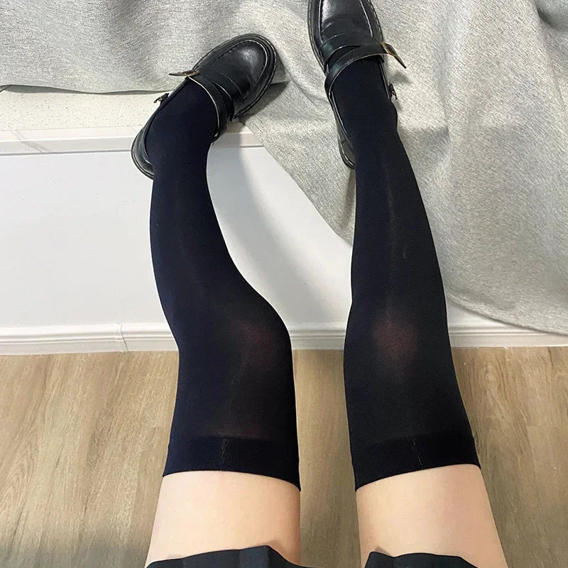 1/2pairs Sweet Over Knee Long Socks Women Girs Sexy Nylon Calf Socks Thigh High Stockings Legging JK Lolita Cosplay Tights
