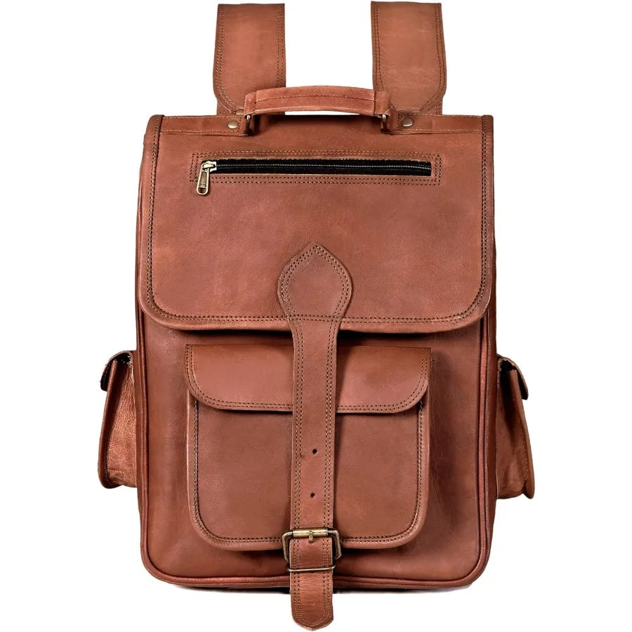 Vintage Full Grain Leather Laptop Backpack Handmade Rucksack Premium Quality and Classic Charm leather backpack for men and wom