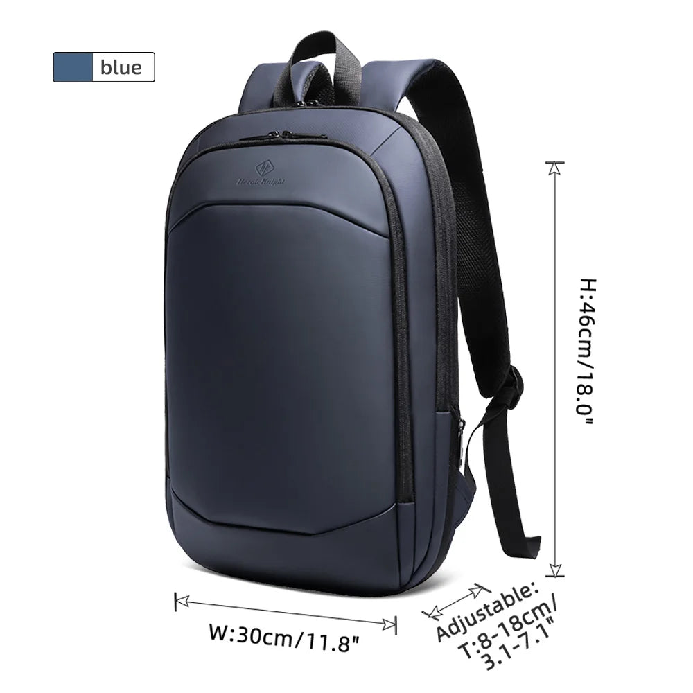 Heroic Knight Ultra-Thin Business Men's Laptop Backpack 15.6 Inch Waterproof Expandable Travel Backpack Anti-Theft Work Daypack