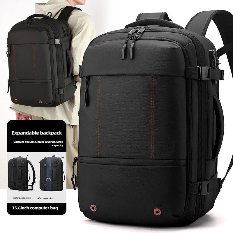 Vacuum Compressed Backpack Universal Dry-Wet Separation Commuter Travel Bag Expandable Laptop Backpack (Airline-Friendly)
