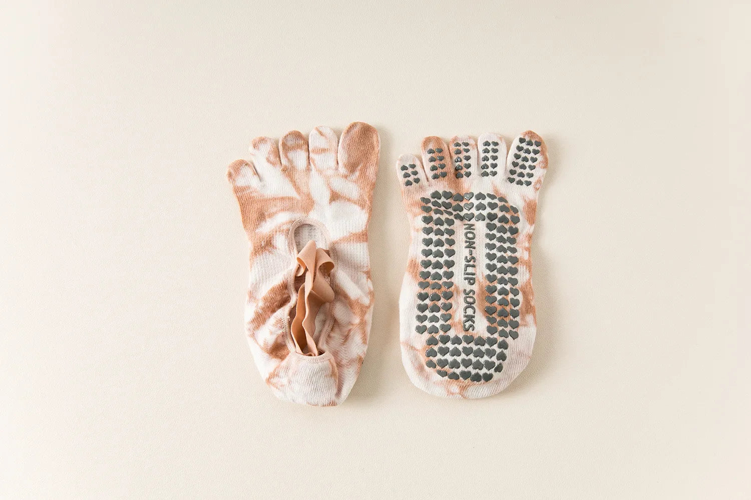 New Non Slip Tie Dye Five Finger Split Toe Yoga Socks Women Professional Pilates Socks Cotton Indoor Dance Fitness Sports Socks