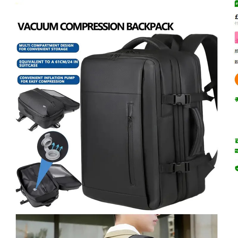 Cross-border Vacuum Compression Airbag Large Capacity Wet-Dry Separation Backpack