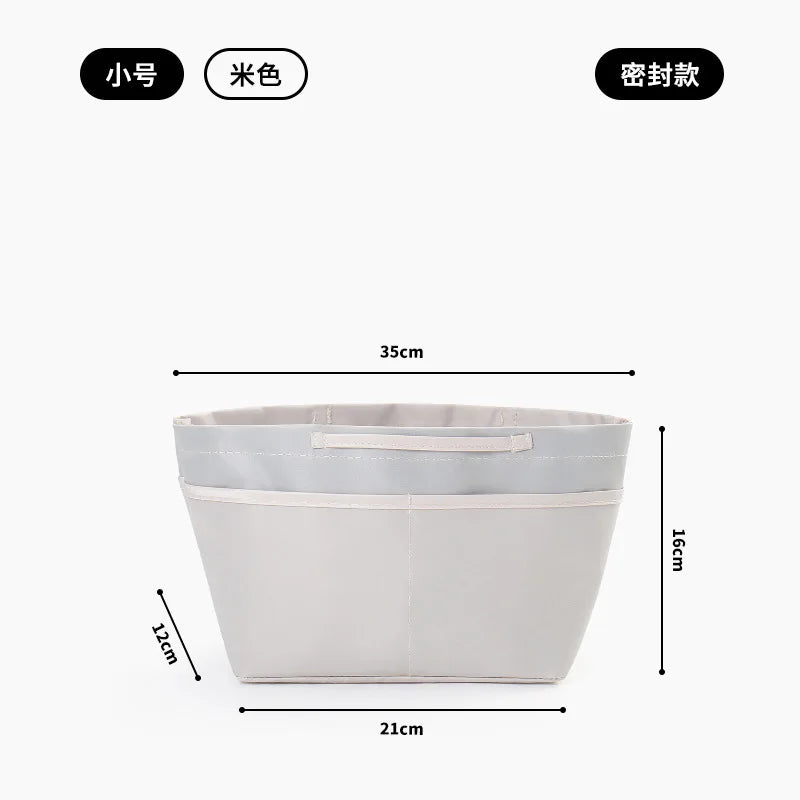 New Nylon Mesh Inner Bag  Lager Capacity Anti-Collapse Tote Liner Bag  Multi-Pocket Expand Space Insert Bag Compartments