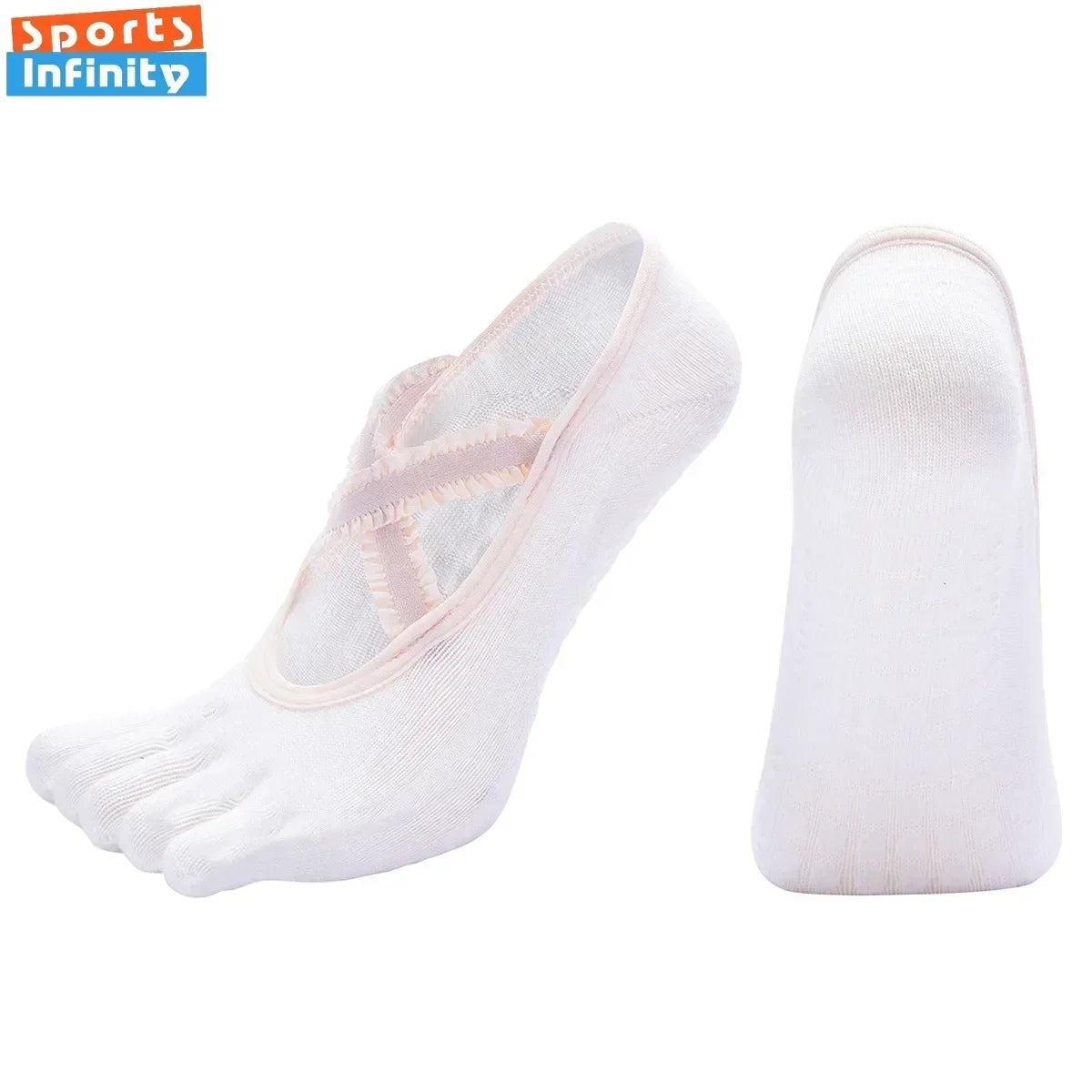 1 Pair Breathable Five Finger Yoga Socks for Women Split Toe Professional Pilates Socks Indoor Dance Floor Fitness Sports Socks