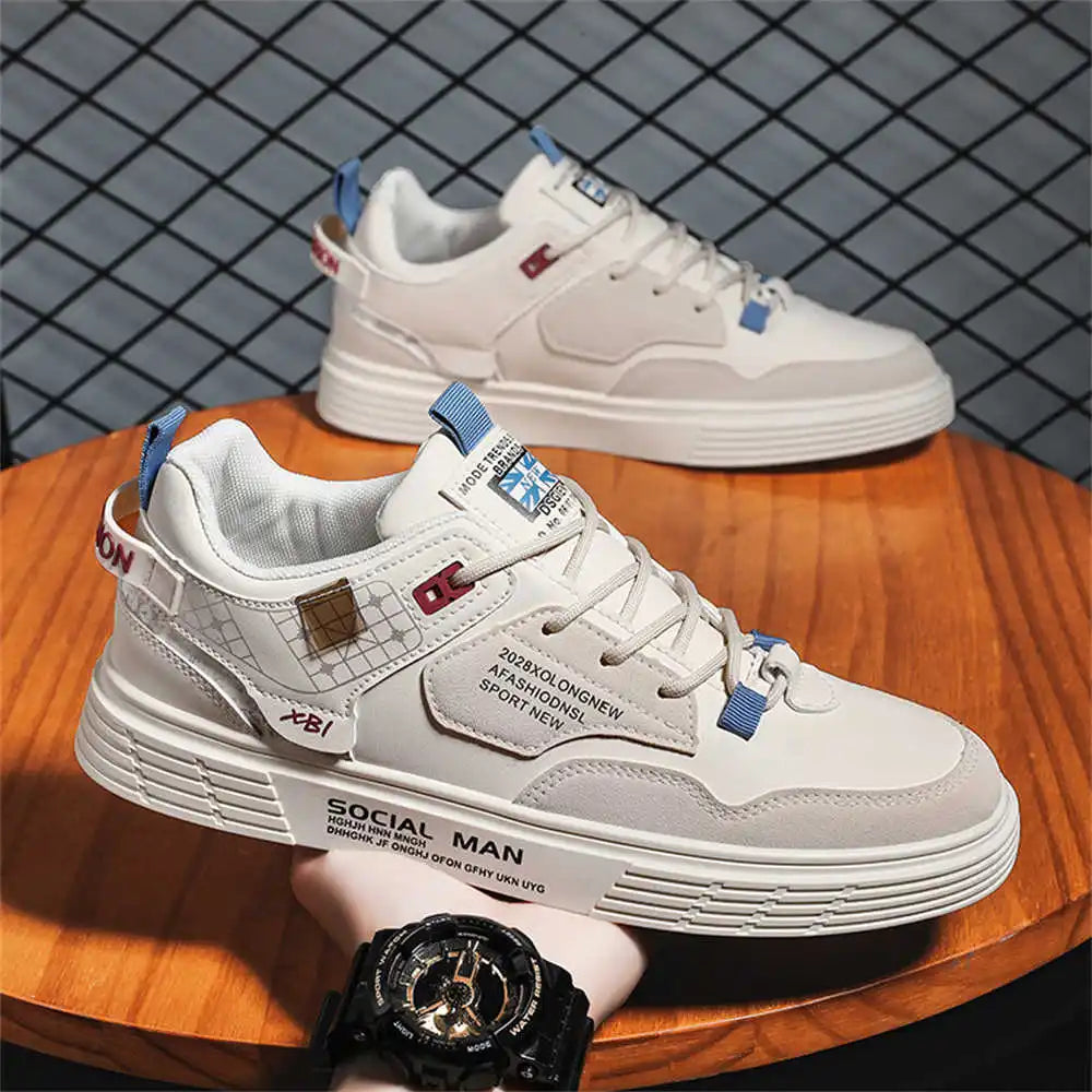 Normal Leather With Lacing Black Trainers Heels Man Formal Shoes Mens White Dress Shoes Sneakers Sport Excercise High-level