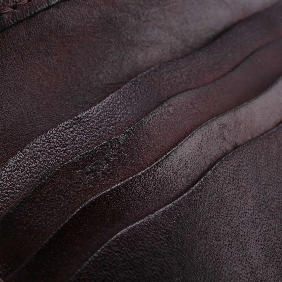 ABQR Wrinkle Wallet,Vintage Handmade Cow Leather Card Holder for Men, Leather Bifold Money Clips,Coffee