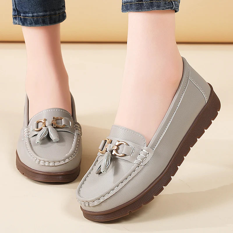 2025 Women Loafers Soft Sole Comfortable Leggings Mom's Shoes Casual Shoes Lightweight Non-Slip Soft Flat Shoes Size 35-41