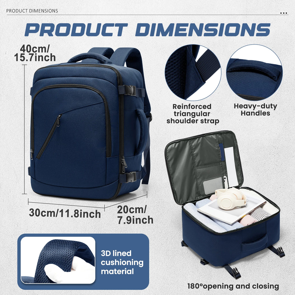 Ryanair 40x30x20 Travel Backpack Cabin Fly Bag Incase Backpack, Able Carry Backpack, Men Business Backpack Laptop Bag Under Seat